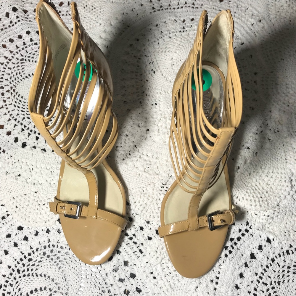 Strappy beige cage sandals Michael Kors NWT